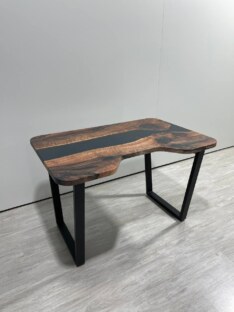 Стол компьютерный с вырезом дизайнерский лофт THETABLE 120х80 3.26/2.1