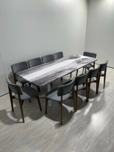 Стол кухонный обеденный прямоугольный дизайнерский лофт THETABLE RU 220х90 3.23/3.2