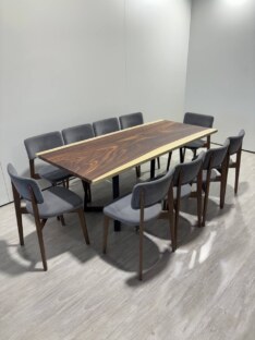 Стол кухонный обеденный прямоугольный дизайнерский лофт THETABLE RU 160х80 14.1/1.1-П