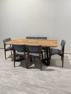 Стол кухонный обеденный прямоугольный дизайнерский лофт THETABLE RU 180х80 8.13/1.1