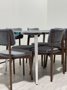 Стол кухонный обеденный прямоугольный дизайнерский лофт THETABLE RU 120х80 4.18/6.2