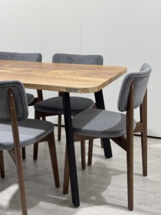 Стол кухонный обеденный прямоугольный дизайнерский лофт THETABLE RU 120х80 8.14/4.1