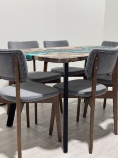 Стол кухонный обеденный прямоугольный дизайнерский лофт THETABLE RU 120х80 4.13/4.1