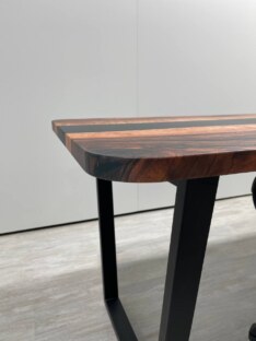 Стол компьютерный с вырезом дизайнерский лофт THETABLE 160х80 3.8/2.1