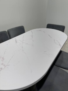 Стол кухонный обеденный овальный дизайнерский лофт THETABLE RU 160х80 2.21/2.1