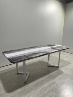 Стол кухонный обеденный прямоугольный дизайнерский лофт THETABLE RU 220х90 3.23/3.2