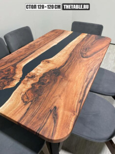 Стол кухонный обеденный квадратный дизайнерский лофт THETABLE RU 120х120 5.8/4.1 Стол кухонный обеденный квадратный дизайнерский лофт THETABLE RU 120х120 5.8/4.1