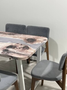 Стол кухонный обеденный прямоугольный дизайнерский лофт THETABLE 120х80 3.28/2.2