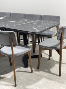 Стол кухонный обеденный прямоугольный дизайнерский лофт THETABLE RU 250х100 2.12.2/1.1