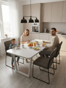 Стол кухонный обеденный прямоугольный дизайнерский лофт THETABLE RU 120х80 2.23/2.2 Стол кухонный обеденный прямоугольный дизайнерский лофт THETABLE RU 120х80 2.23/2.2