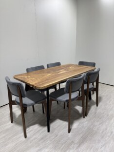 Стол кухонный обеденный прямоугольный дизайнерский лофт THETABLE RU 120х80 8.14/4.1