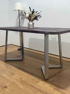 Стол кухонный обеденный прямоугольный дизайнерский лофт THETABLE RU 160х80 2.46/1.3