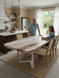 Стол кухонный обеденный евро дизайнерский лофт THETABLE RU 160х80 6.6/1.2