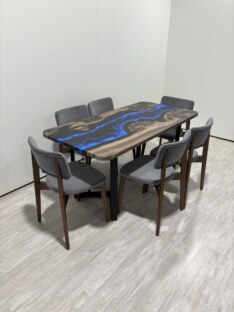 Стол кухонный обеденный прямоугольный дизайнерский лофт THETABLE RU 180х80 4.8/3.1