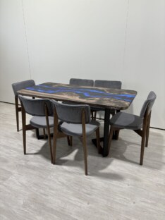 Стол кухонный обеденный прямоугольный дизайнерский лофт THETABLE RU 180х80 4.8/3.1