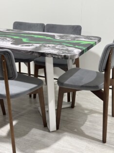 Стол кухонный обеденный прямоугольный дизайнерский лофт THETABLE RU 120х80 4.19/1.2