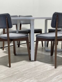 Стол кухонный обеденный прямоугольный дизайнерский лофт THETABLE RU 120х80 2.23/1.2
