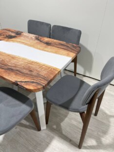 Стол кухонный обеденный прямоугольный дизайнерский лофт THETABLE RU 120х80 3.11/1.2