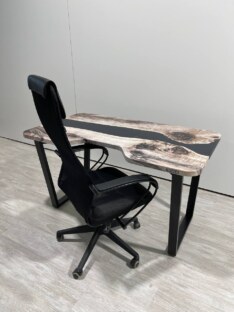 Стол письменный с вырезом дизайнерский лофт THETABLE RU 120х80 3.30/2.1 Стол письменный с вырезом дизайнерский лофт THETABLE RU 120х80 3.30/2.1