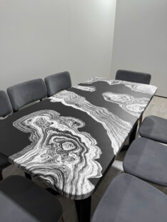 Стол кухонный обеденный прямоугольный дизайнерский лофт THETABLE RU 140х80 2.72/3.1