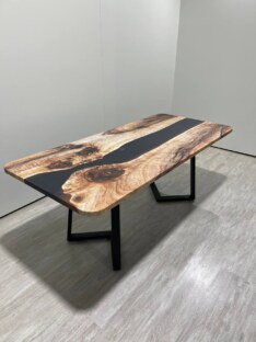 Стол кухонный обеденный прямоугольный дизайнерский лофт THETABLE RU 250х100 3.25/1.1