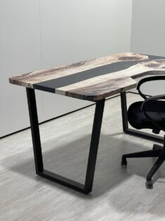 Стол компьютерный с вырезом дизайнерский лофт THETABLE 160х80 3.19/2.1