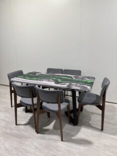 Стол кухонный обеденный прямоугольный дизайнерский лофт THETABLE RU 120х80 4.19/1.1