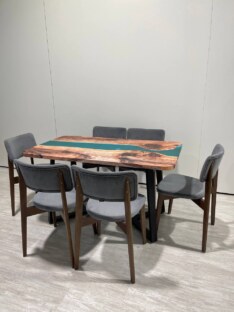 Стол кухонный обеденный прямоугольный дизайнерский лофт THETABLE RU 140х80 3.14/1.1