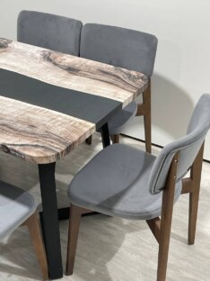 Стол кухонный обеденный прямоугольный дизайнерский лофт THETABLE RU 120х80 3.30/1.1