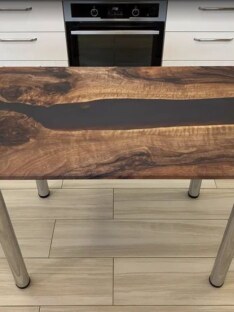 Стол кухонный обеденный прямоугольный дизайнерский лофт THETABLE RU 102х69 3.1/11.3