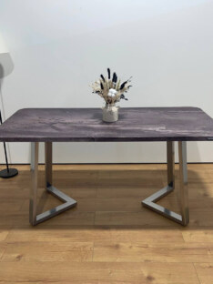 Стол кухонный обеденный прямоугольный дизайнерский лофт THETABLE RU 160х80 2.46/1.3