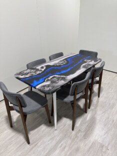 Стол кухонный обеденный прямоугольный дизайнерский лофт THETABLE RU 160х80 4.17/6.2