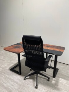 Стол компьютерный угловой дизайнерский лофт THETABLE RU 150х100 3.1/3.1