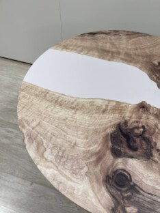 Стол кухонный обеденный круглый дизайнерский лофт THETABLE RU 100х32 3.34/1.1