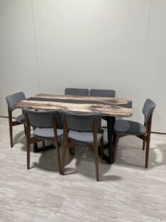 Стол кухонный обеденный прямоугольный дизайнерский лофт THETABLE RU 160х80 3.30/1.1