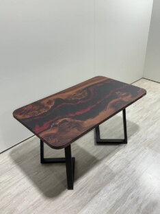 Стол кухонный обеденный прямоугольный дизайнерский лофт THETABLE 120х80 4.21/1.1