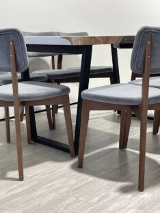 Стол кухонный обеденный прямоугольный дизайнерский лофт THETABLE RU 160х80 3.39/2.1