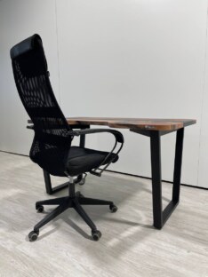 Стол компьютерный с вырезом дизайнерский лофт THETABLE 140х80 3.26/2.1