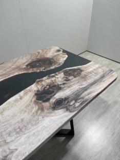 Стол кухонный обеденный прямоугольный дизайнерский лофт THETABLE RU 220х90 3.30/1.1