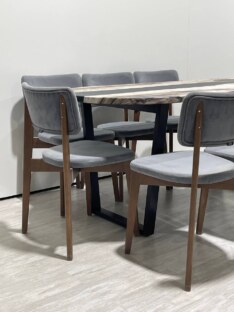 Стол кухонный обеденный овальный дизайнерский лофт THETABLE 180х80 3.30/2.1