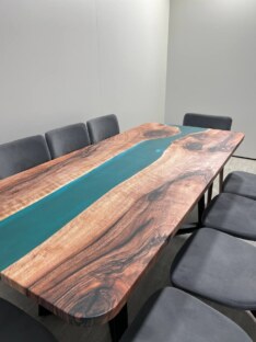 Стол кухонный обеденный прямоугольный дизайнерский лофт THETABLE 220х90 3.14/1.1