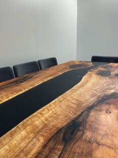 Стол кухонный обеденный прямоугольный дизайнерский лофт THETABLE RU 250х100 3.8/1.1