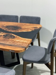Стол кухонный обеденный прямоугольный дизайнерский лофт THETABLE RU 250х100 3.8/1.1