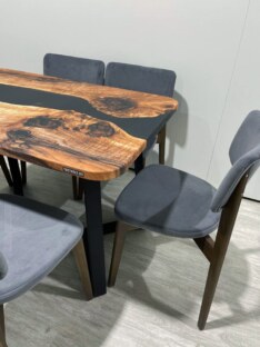 Стол кухонный обеденный прямоугольный дизайнерский лофт THETABLE RU 120х80 3.8/1.1