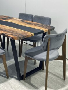 Стол кухонный обеденный прямоугольный дизайнерский лофт THETABLE RU 160х80 3.8/2.1