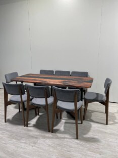 Стол кухонный обеденный прямоугольный дизайнерский лофт THETABLE RU 180х80 3.1/3.1
