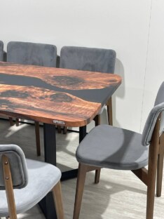Стол кухонный обеденный прямоугольный дизайнерский лофт THETABLE RU 180х80 3.1/3.1