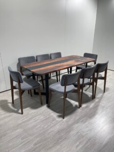 Стол кухонный обеденный прямоугольный дизайнерский лофт THETABLE RU 180х80 3.1/3.1