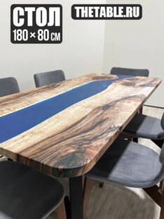 Стол кухонный обеденный прямоугольный дизайнерский лофт THETABLE RU 180х80 3.32/1.1