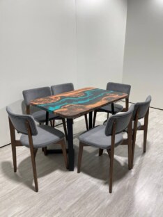 Стол кухонный обеденный прямоугольный дизайнерский лофт THETABLE RU 120х80 4.5/1.1